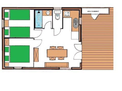 CHALET 5 persone - Gamma Tradition - Chalet Vanoise 35m² 2 camere + terrazza 15m².