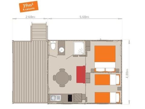 Tente en toile et en bois 4 personnes - Cabane Lodge (insolite 2017)