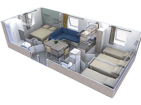 Mobile home 6 persons - Family Confort air-conditioned