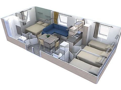 Mobilheim 6 Personen - Family Klimatisierter Komfort