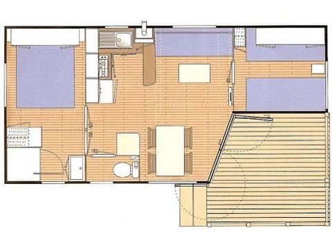 BUNGALOW 5 personnes - Lodge climatisé