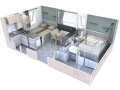 Mobile home 4 persons - Air-conditioned Comfort Cottage