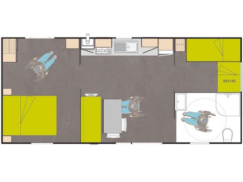Mobile home 4 persons - Life - 2 bedrooms - PMR