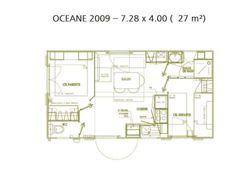 Stacaravan 5 personen - Louisiana