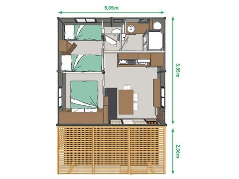 CHALET 5 personas - NOUMEA - 2 habitaciones