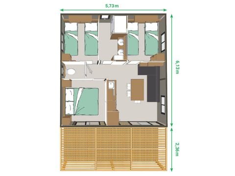 CHALET 6 people - PERSIA - 3 bedrooms