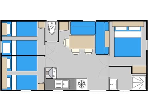 BUNGALOW 6 personnes - LYS 3 chambres climatisé