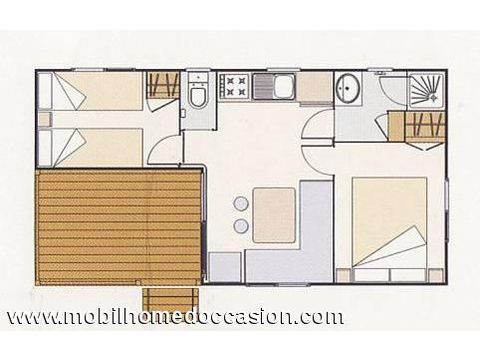 STACARAVAN 4 personen - Standaard + 26 m² - 2 slaapkamers