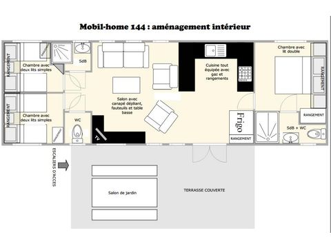 MOBILE HOME 8 people - 144 Premium 40 m² - 3 bedrooms - air conditioning