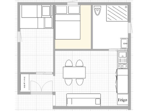 CHALET 6 persone - CHALET COMFORT 2BED 4/6 PERS TV-CLIM-PMR