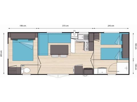 MOBILE HOME 4 people - Panoramic