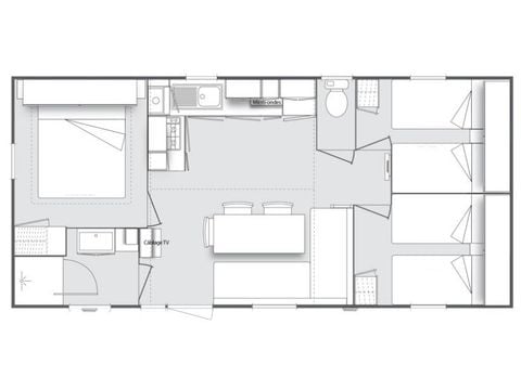 CASA MOBILE 8 persone - Casa mobile Loisir+ 8 persone 3 camere da letto 33m² - casa mobile per 8 persone