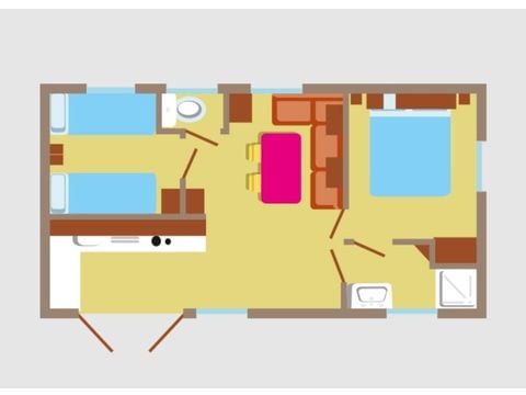 Mobilhome 6 personnes - Évasion+ - 2 chambres - 30m²