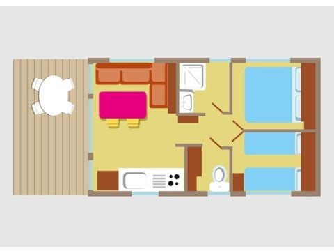 Mobilhome 4 personnes - Cocoon+ - 2 chambres - 24m²