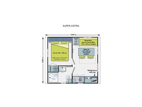 Mobile home 2 persons - MYRTILLE