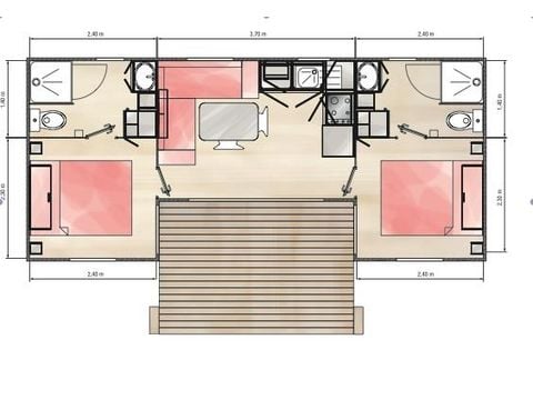 Mobile home 4 persons - VIOLETTE
