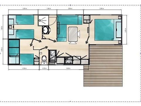 Mobile home 6 persons - JONQUILLE