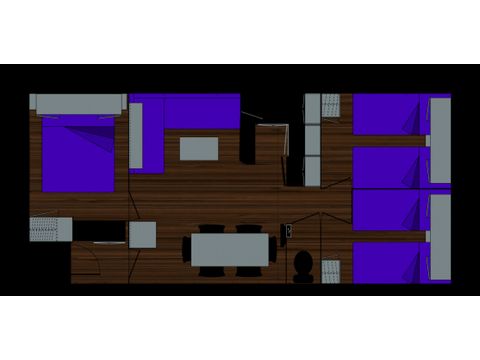 Stacaravan 6 personen - 3-kamer stacaravan Argent (ophéa 8)