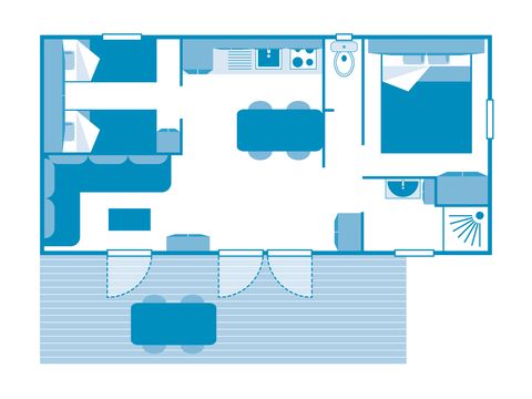CASA MOBILE 4 persone - COTTAGE 4p 2ch aria condizionata ****