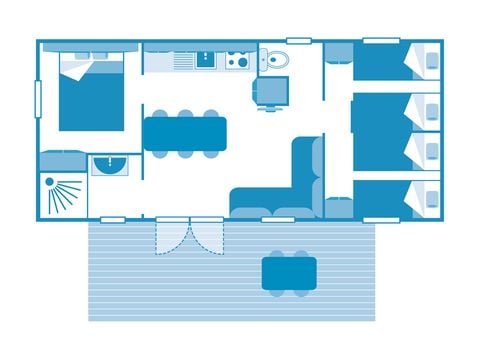 MOBILE HOME 6 people - COTTAGE 6p 3ch air conditioning ****