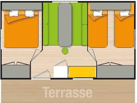 Stacaravan 4 personen - (zonder sanitair)