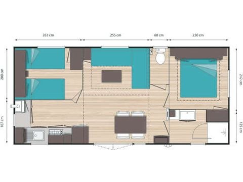 MOBILHOME 4 personas - O'Phéa