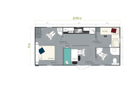 Mobile home 4 persons - Silva (PMR)
