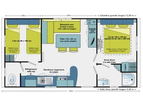 Mobilheim 4 Personen - SUPER MERCURE Komfort