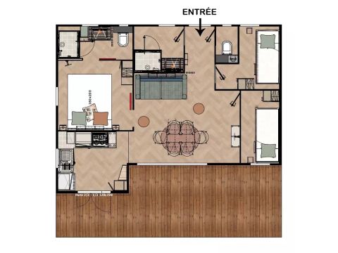 Chalet 4 personen - Baskisch Belharra 4 Kamers 4 Personen Airconditioning + TV