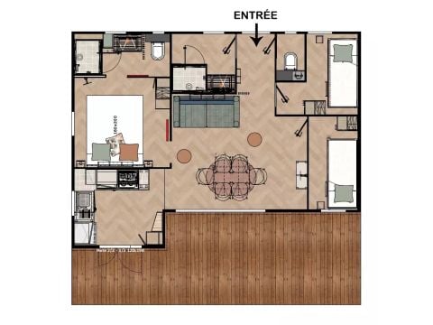 Chalet 4 persons - Basque Belharra 4 Rooms 4 People Air-conditioned + TV