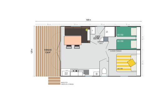 Mobile home 6 persons - LoggiaBay MRI