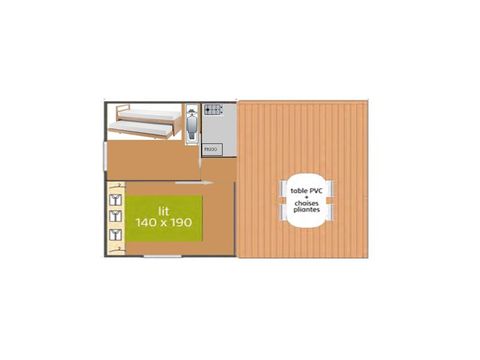 Glamping tent 4 persons - Tithome (without sanitary facilities)