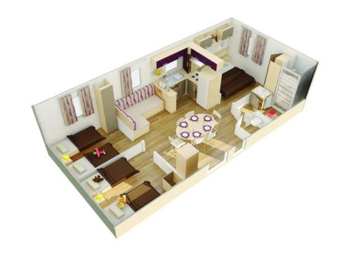 Stacaravan 6 personen - TAMARIS XL