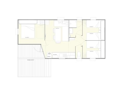 CASA MOBILE 6 persone - La Famiglia Plus 3 camere 32m² - 6 persone + bambino (4 adulti MAX - - Aria condizionata facoltativa)