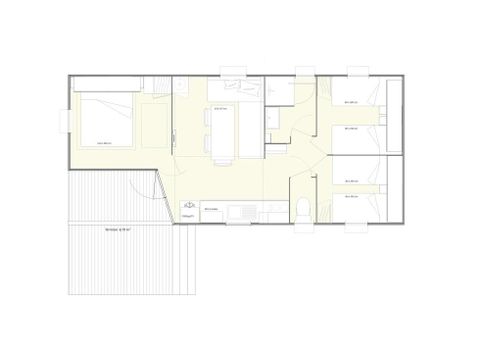 MOBILHOME 6 personas - La Familia Plus 3 habitaciones 32m² - 6 pers + bebé (4 adultos MAX - - Aire acondicionado opcional)