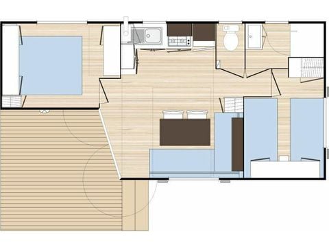 Mobile home 4 persons - Le Plein Air 2 rooms 29m² (4 adults max - pets not allowed - non-smoking)