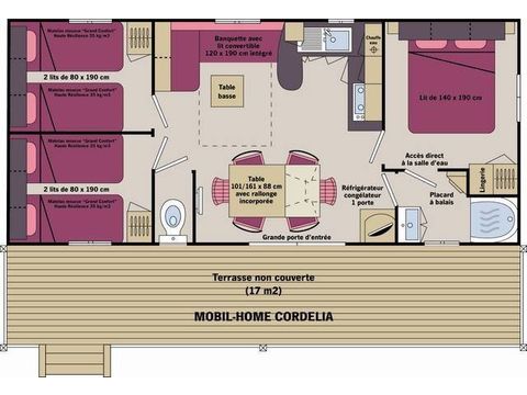 MOBILE HOME 8 people - Cordelia 3 bedrooms