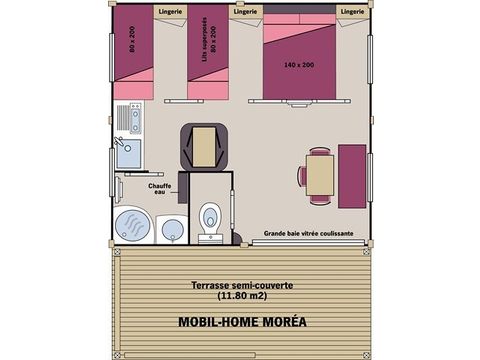 CASA MOBILE 5 persone - Moréa