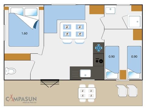 Mobile home 5 persons - Mobil home Provence 2 bedrooms