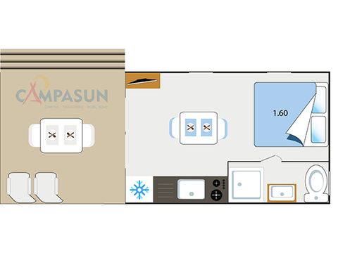 MOBILHOME 2 personas - Key westotel - 20 m² - 1 habitación