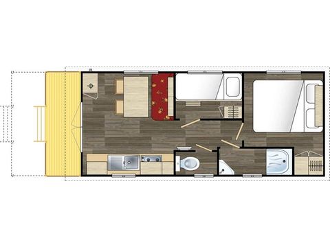 SISTEMAZION ATIPICHE 4 persone - Climatizzato - 2 camere da letto - 8,10 x 3,22 m / Cicala, Grillo, Chardonnet, Chickadee