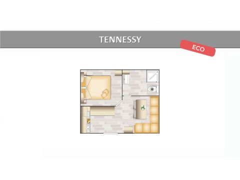 Mobile home 2 persons - TENNESSY ECO.