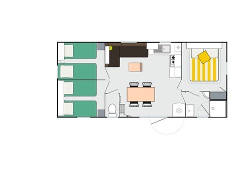 BUNGALOW 8 personnes - Super cordelia 3 chambres climatisé