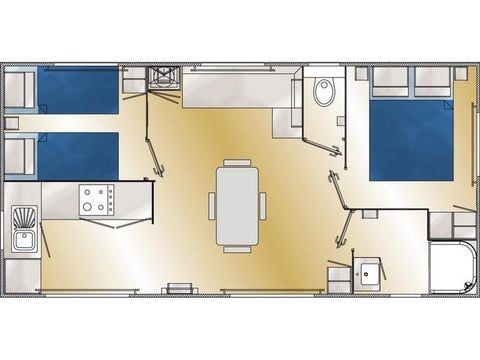 Mobile home 4 persons - Super Riviera Mobile-home 28m² - France