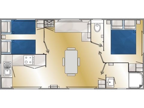 Mobilhome 4 personnes - Super Riviera - CLIMATISE - VUE PANORAMIQUE