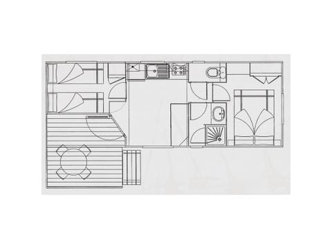 Mobilhome 4 personnes - LockySun Mobil-home - 23 à 25m² - (Samedi/Samedi)
