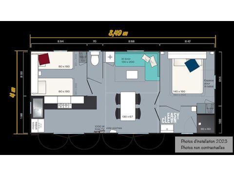 MOBILE HOME 4 people - Family Premium 29m² Clim TV
