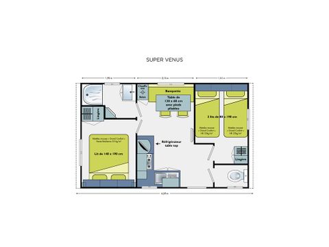 MOBILE HOME 4 people - CLASSIC (lively neighbourhood)
