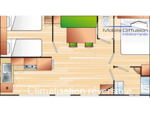 MOBILHOME 5 personnes - Sun Living Standing Clim MH2 -