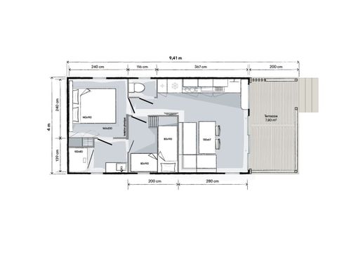 Mobile home 5 persons - Ciela Privilège Bay - 2 bedrooms